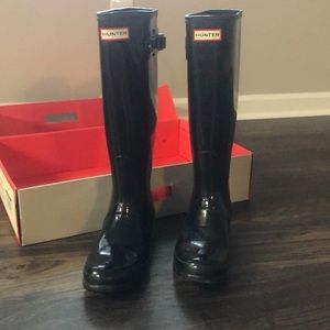 Women’s Black Hunter Rain Boots Size 9